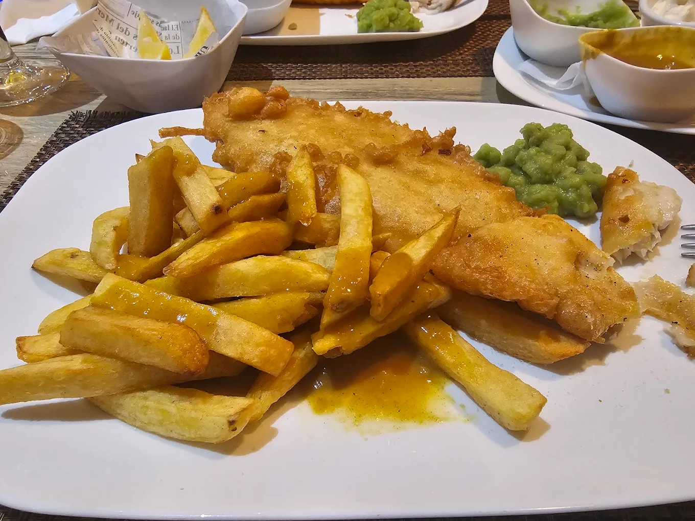 Marlows classic battered fish with chips